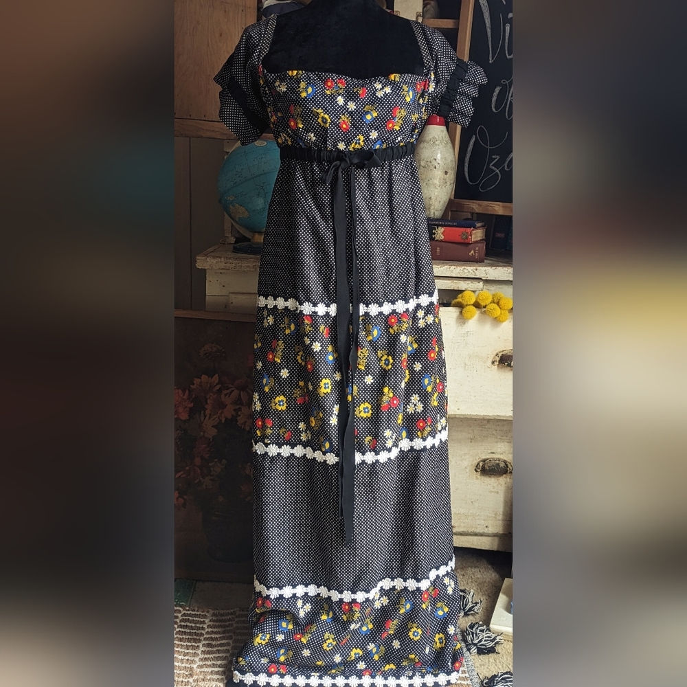 Vintage 1970s Boho Festival Dress